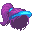 Retro Purple High-Volt Visor Ponytail