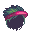 Acid Green Cyber-Shag Visor Crop