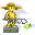  Goldmn Fishing Statue 