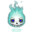 Flaming Skull Cyan
