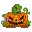 Frog on Halleween Pumpkin