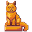 Golden cat statue