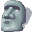 Moai face statue