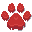 Paw Prints Red