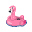 Pink Flamingo Floatie