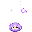 purple clam with floating bubbles