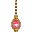 Swinging Red Flame Sconce